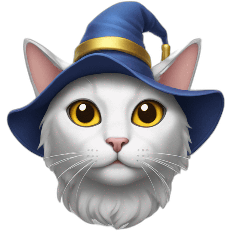 a cat with a wizard hat emoji