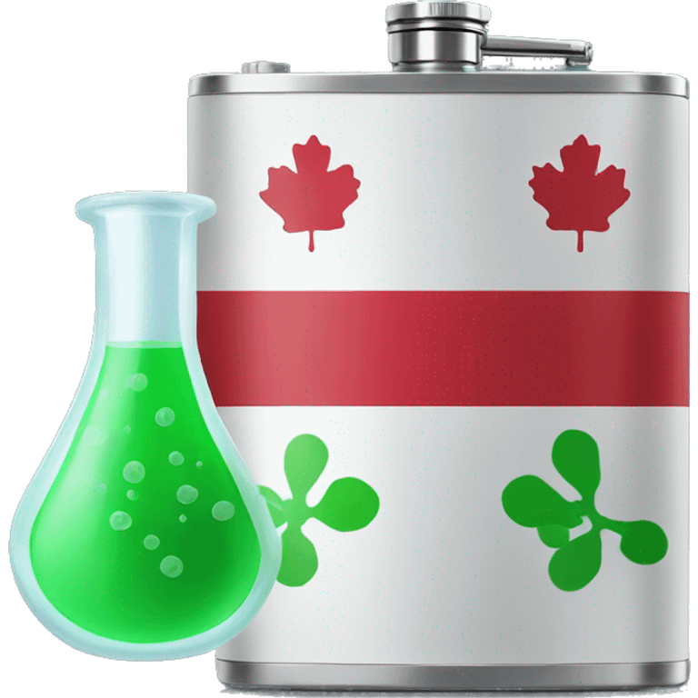 draw a feature flag themed science flask emoji