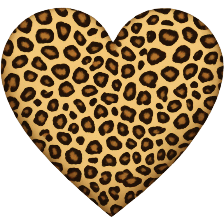 leopard print heart emoji