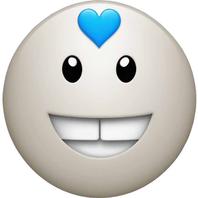 Make a blue circle with a white heart inside emoji