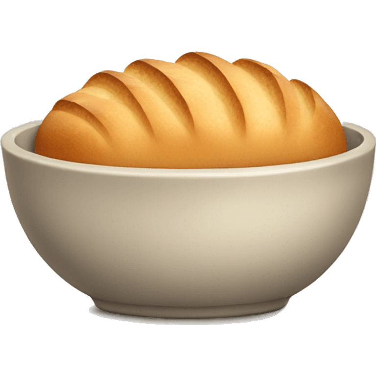 Bowl with bread emoji