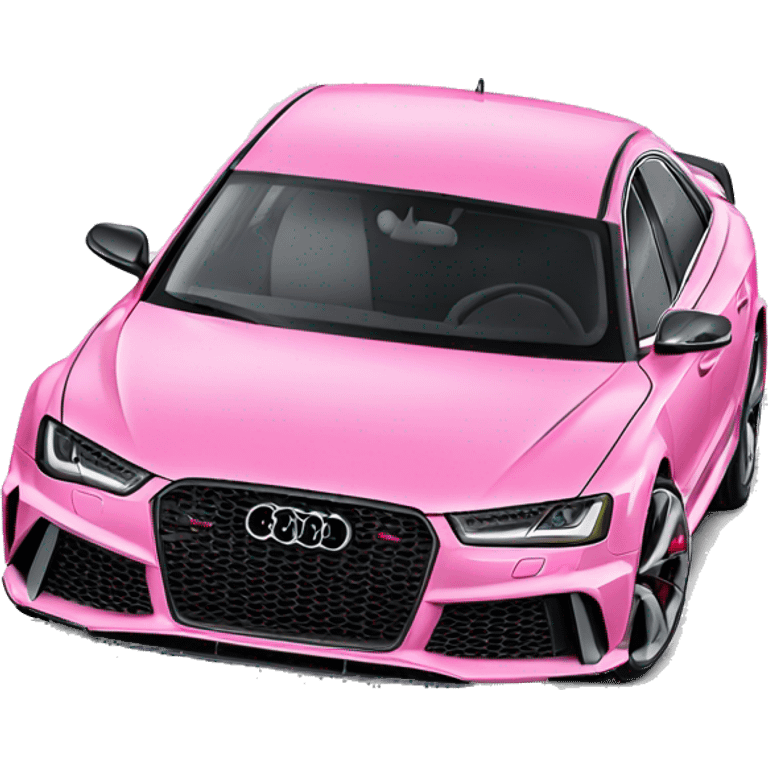 Pink car Audi RS 8 emoji