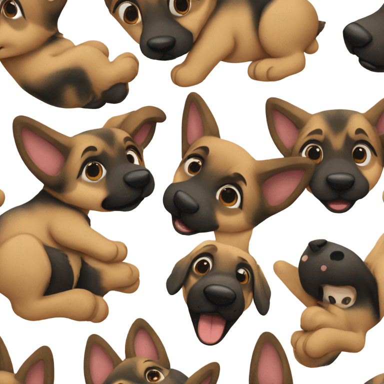 German shepherd puppy  emoji