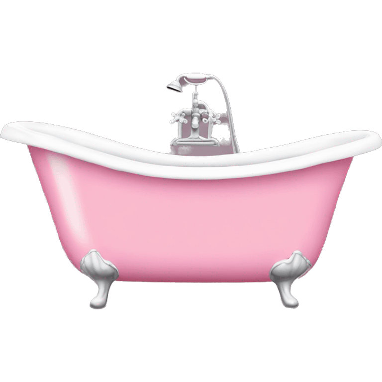 Pink vintage bathtub emoji