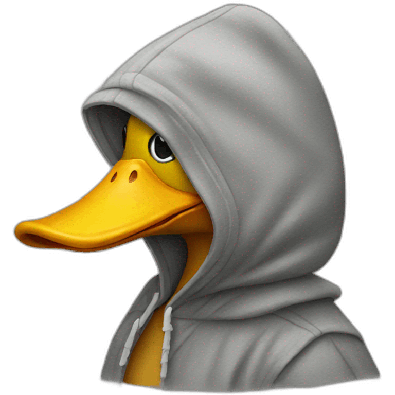 duck with hoodie emoji