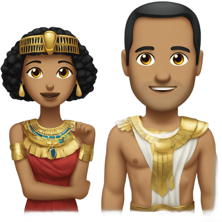 julio cesar y Cleopatra emoji