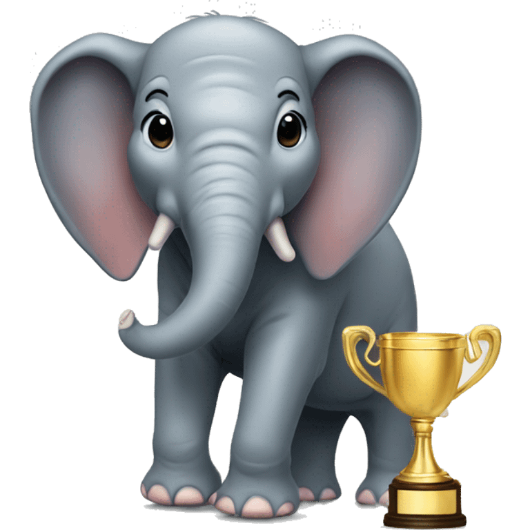 elephant with trophee emoji