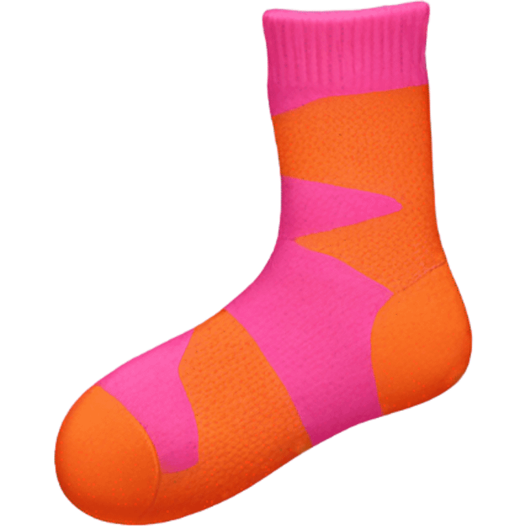 Pink and orange socks emoji