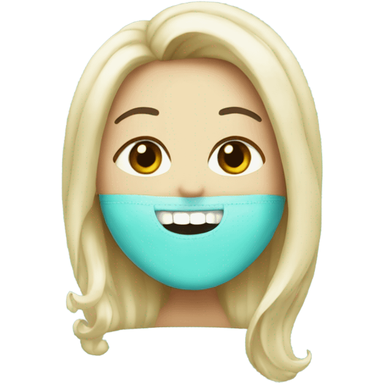 Tiffany with a tooth emoji