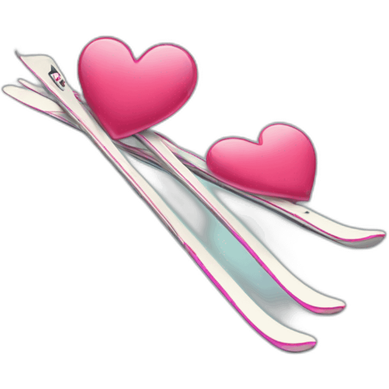 hearts skis emoji