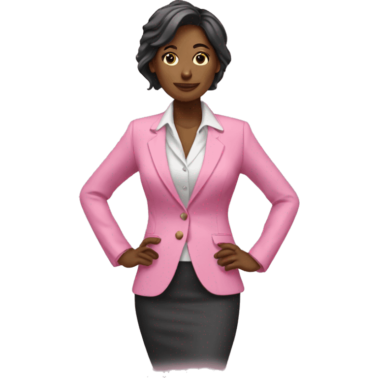 business women wearing pink blazer emoji