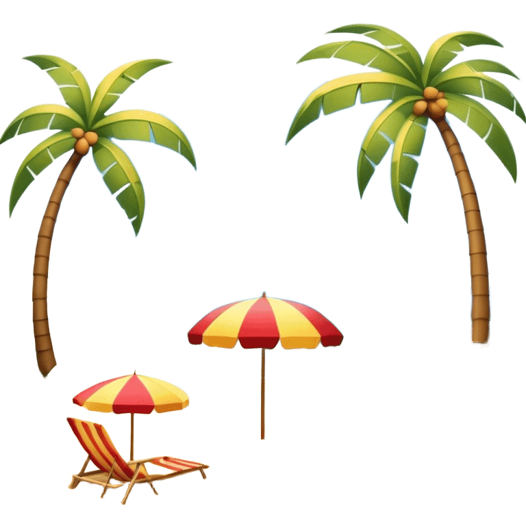 Cinematic Realistic Beach Emoji in a wooden frame, Sunny and bright, with soft golden sand stretching as far as the eye can see, gently lapping waves crashing onto the shore, and a clear, blue sky above. Palm trees sway in the warm breeze, and colorful beach umbrellas dot the landscape. Soft glowing outline, capturing the essence of a relaxed, joyful beach day filled with sun, sand, and surf! emoji