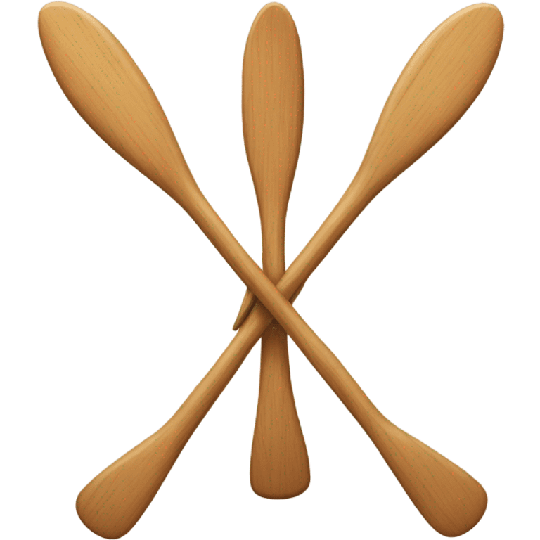 One canoe paddle with multiple helping hands reaching toward i emoji