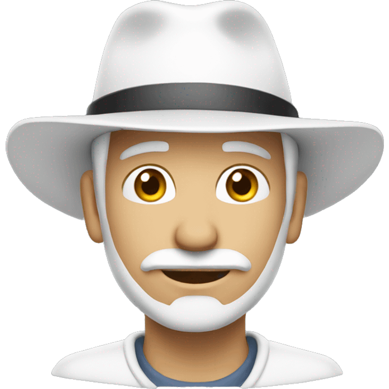 man with white hat  emoji