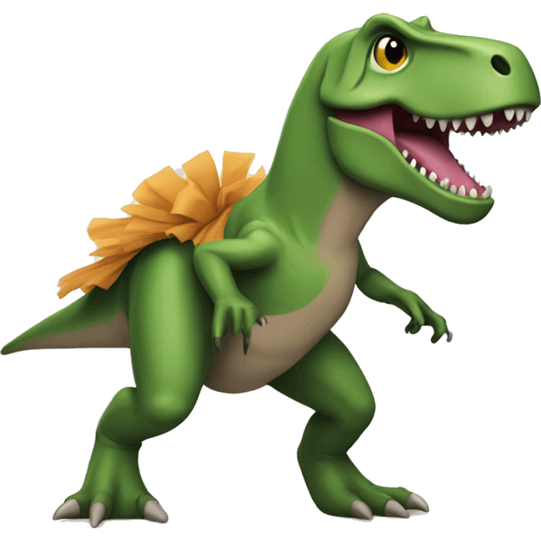 trex with a tutu emoji