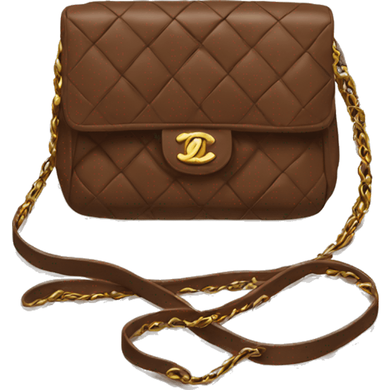 Brown Chanel purse emoji