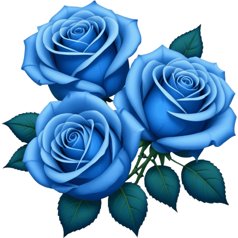 Blue roses emoji