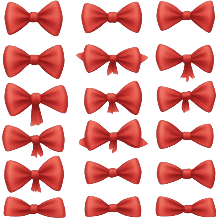 Double red color bow emoji