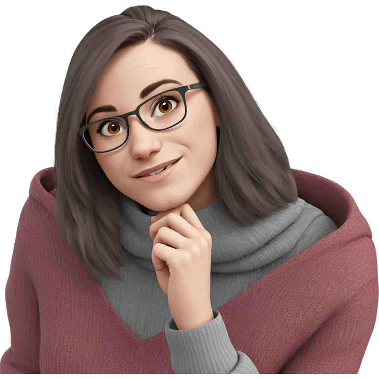 smiling girl in grey sweater emoji