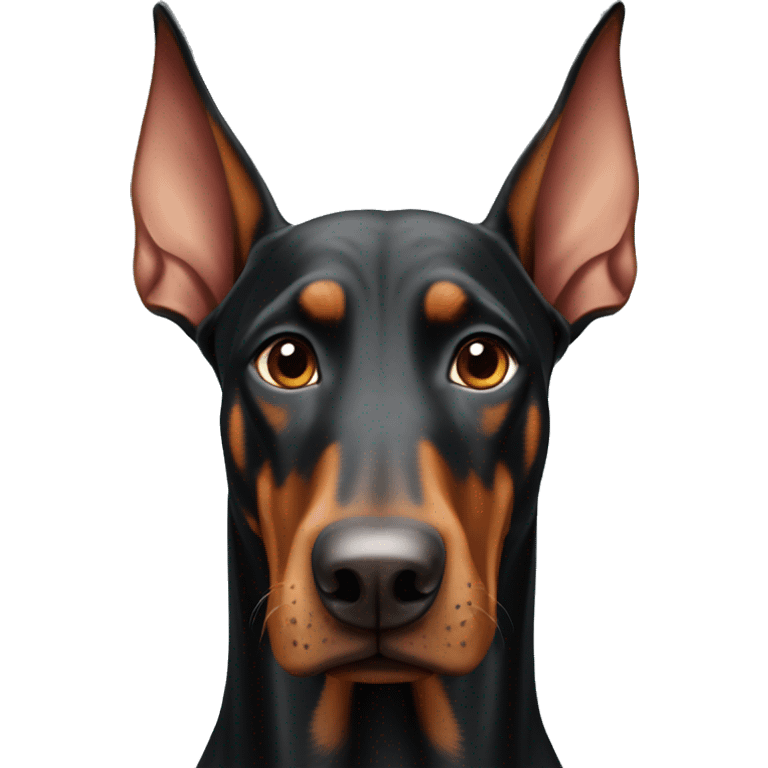 Funny doberman emoji