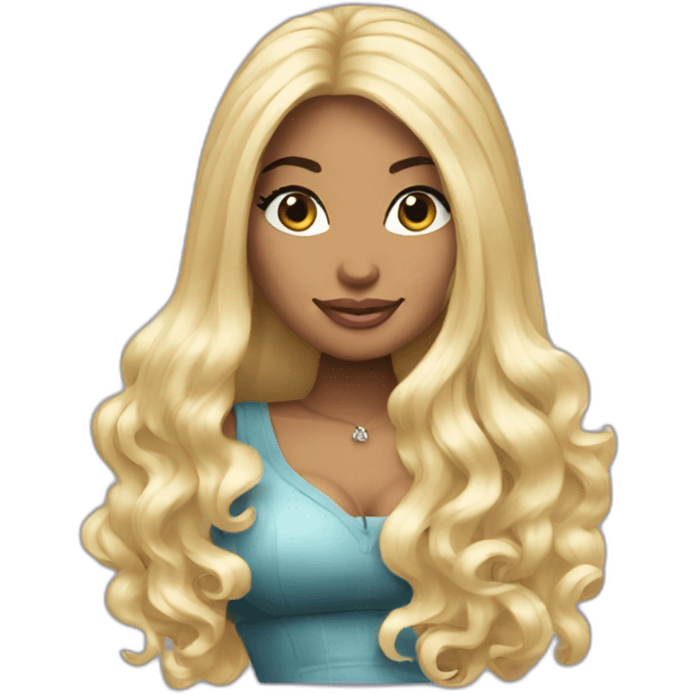 Nicki minaj black long hair emoji