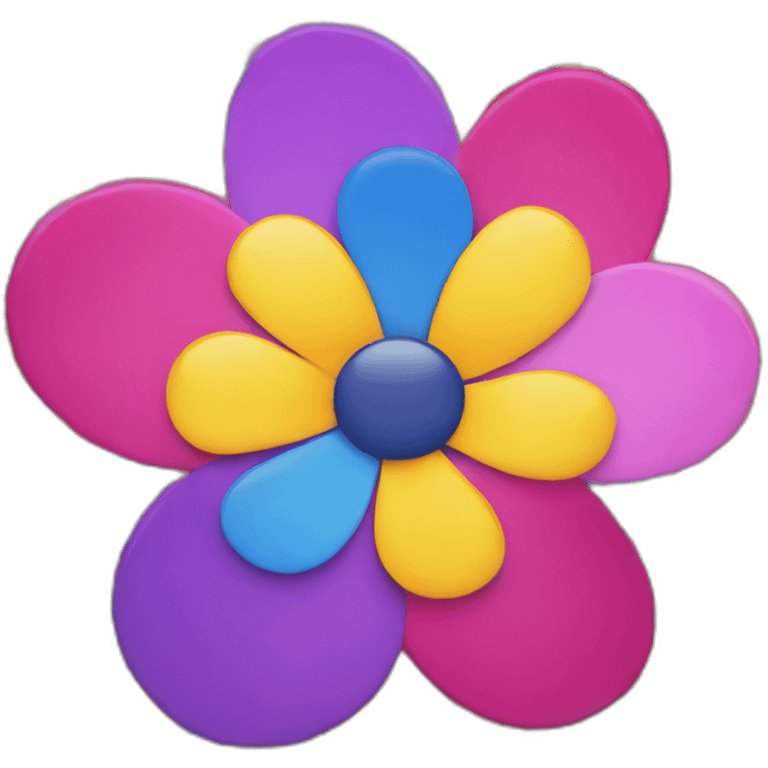 Murakami multicolor flower emoji