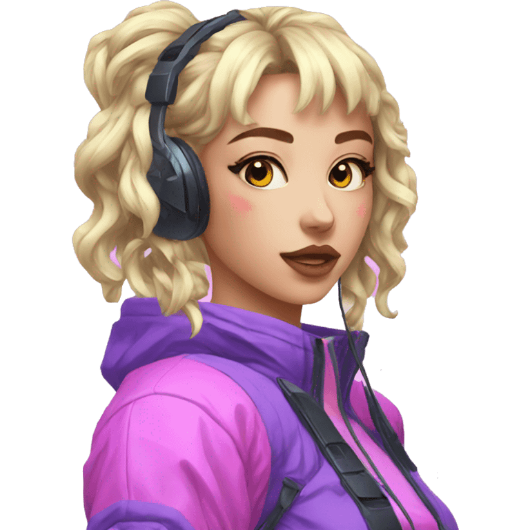 Vaporwave gamer girl emoji