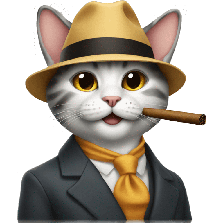 cat with a cigar emoji