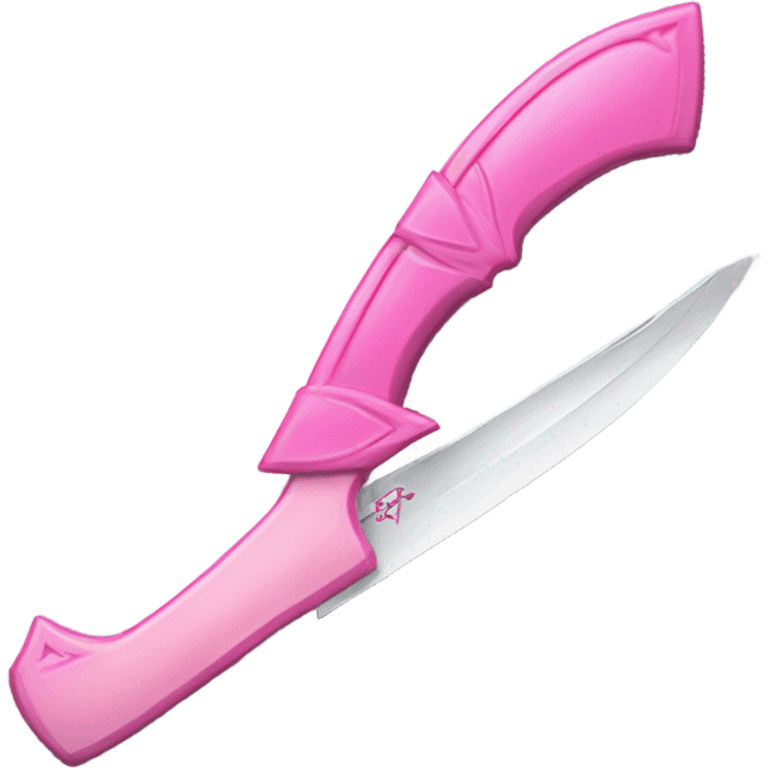 Pink bow knife  emoji