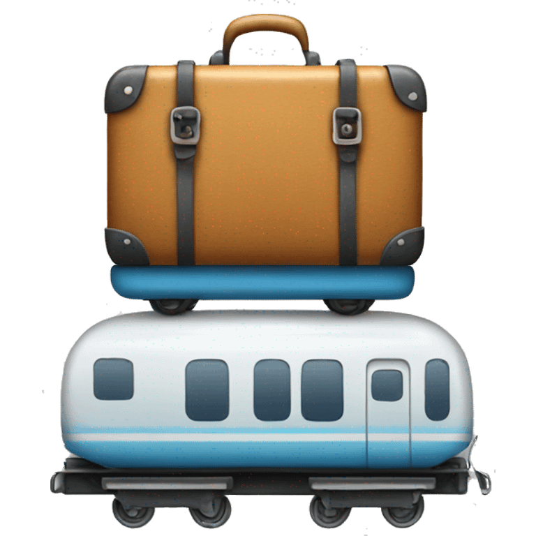 suitcase with train  emoji