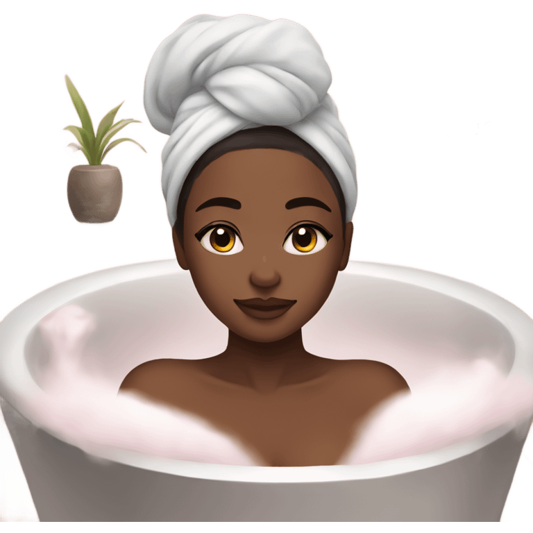 aesthetic girl having a spa day emoji