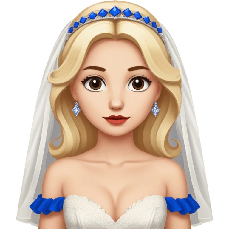 A blond bride who is a major buffalo bills fan emoji