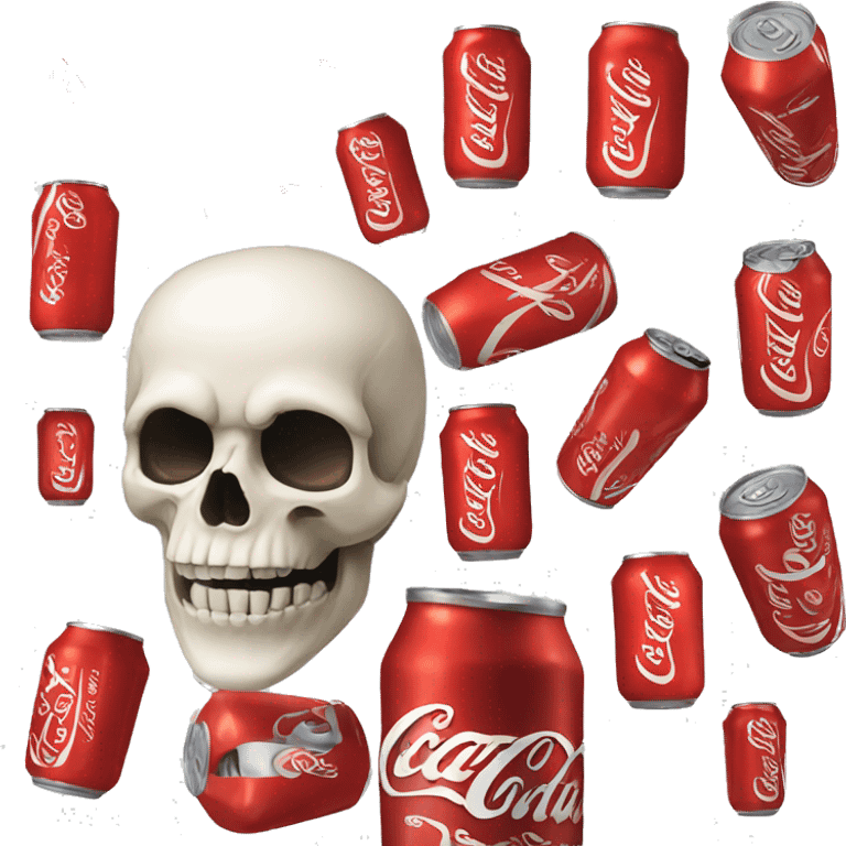 Skull with cocacola emoji