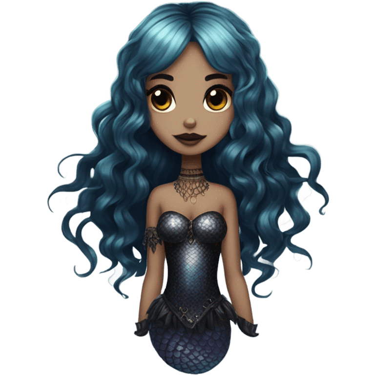 goth mermaid hime girl emoji