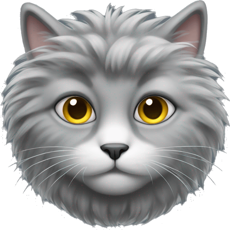 grey fluffy cat emoji