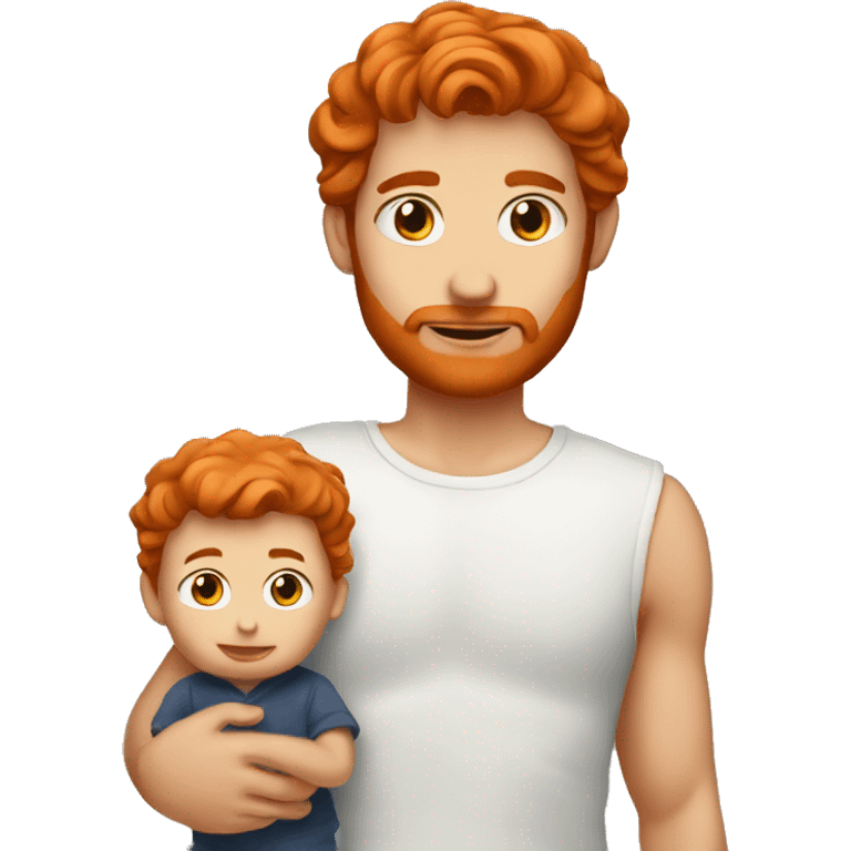 red haired male with baby emoji