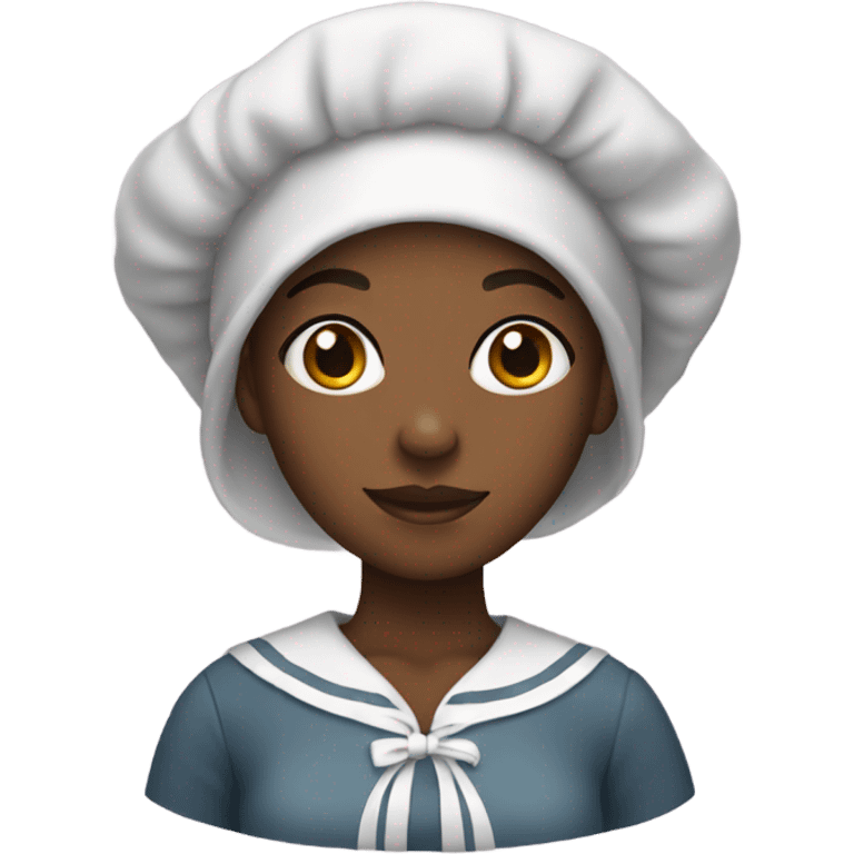 Black woman with bonnet emoji