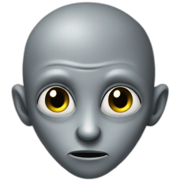 gray alien thinking emoji emoji