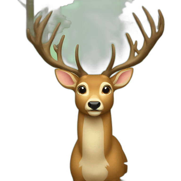 deer in a forest emoji