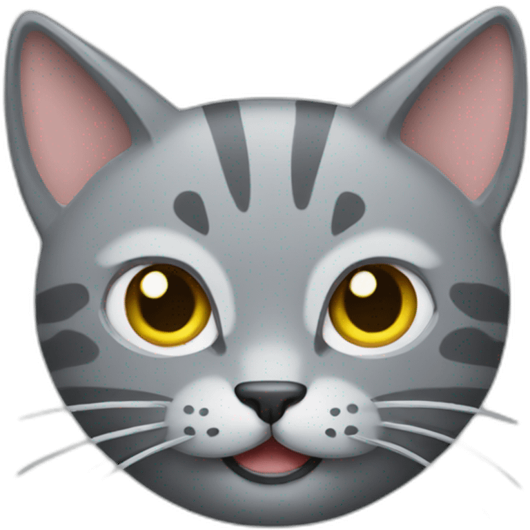 Grey cat knife emoji