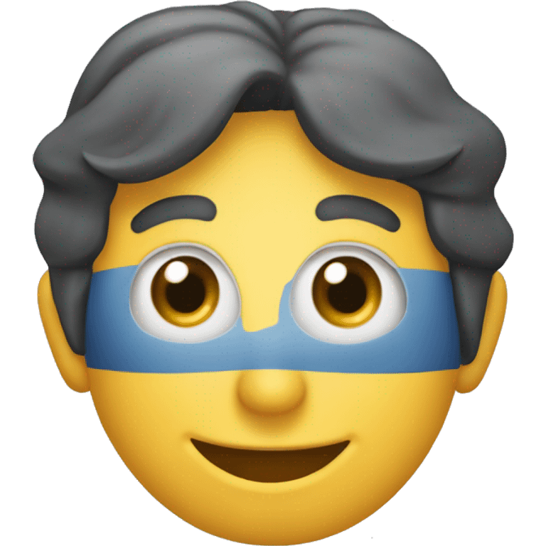 un ojo de x y el otro de l con una sonrisa  emoji