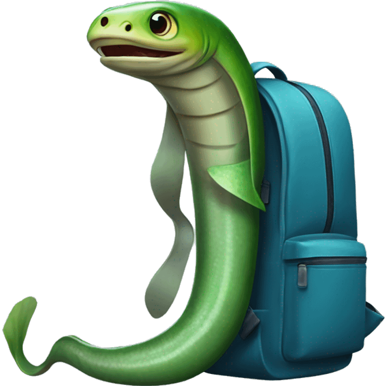 eel with a backpack emoji