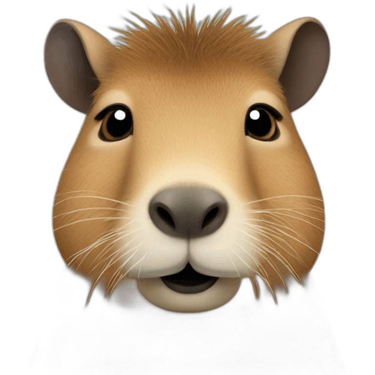 Capybara with mustache emoji