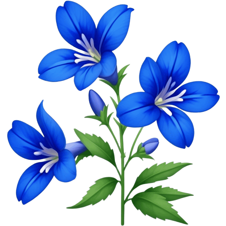 single Lobelia, straight stem emoji