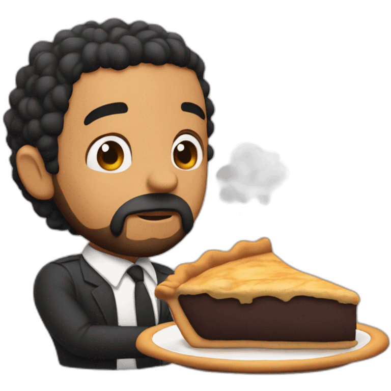 Drake sniffing a pie cartoony emoji