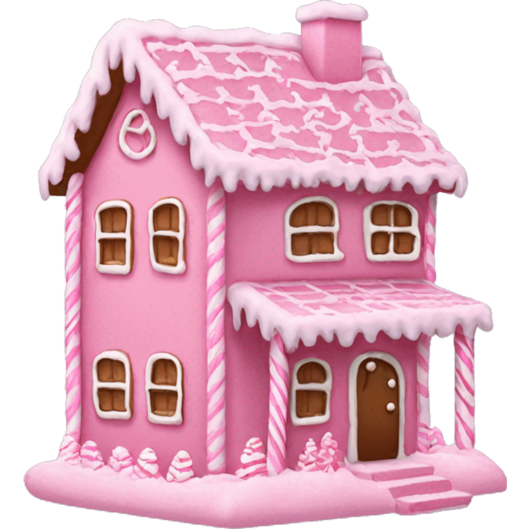 pink gingerbread house emoji