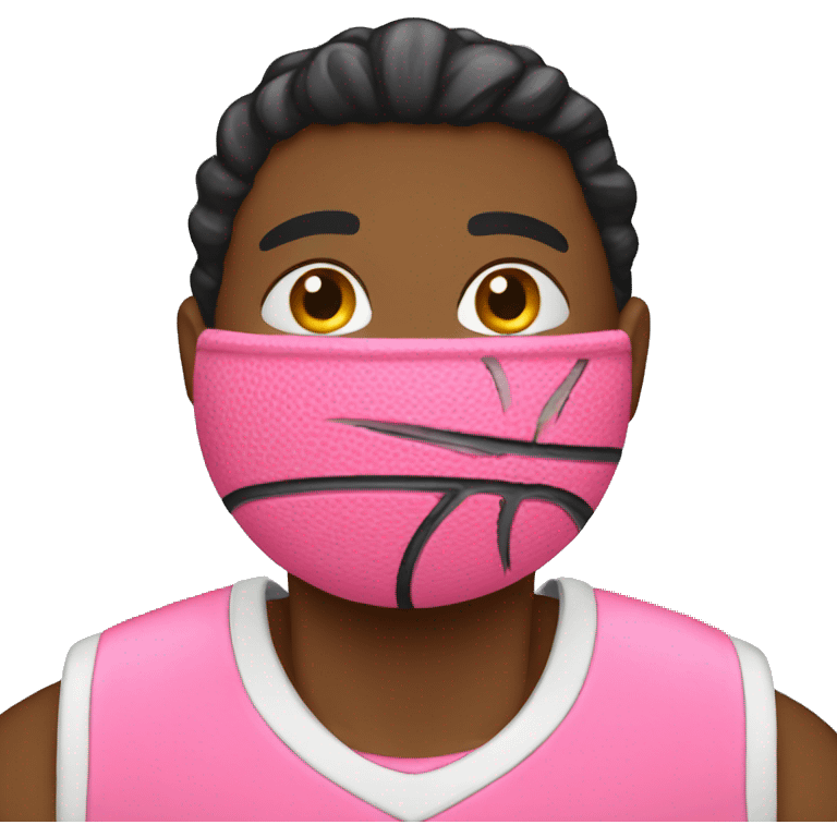 Pink basketball emoji