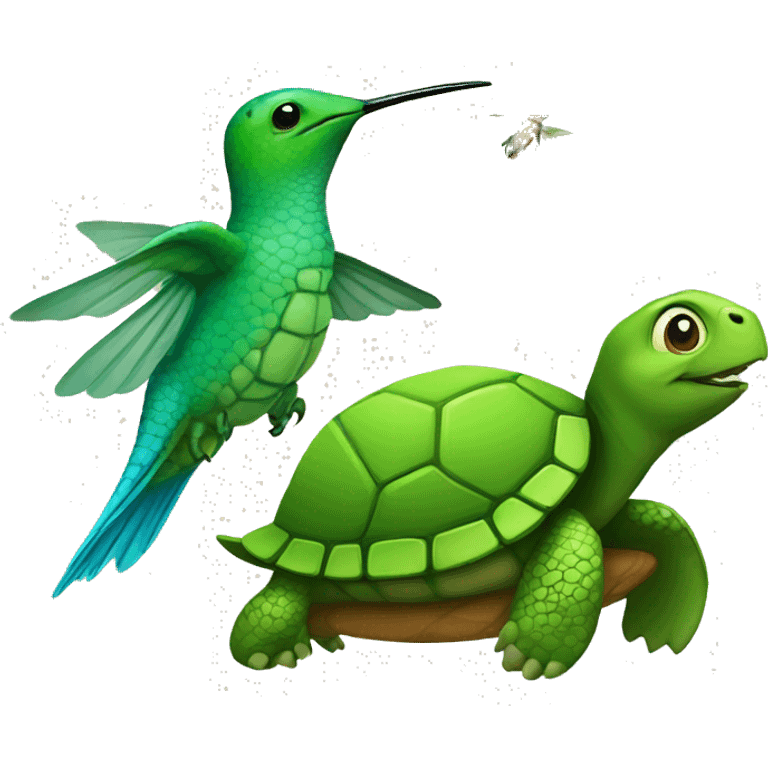 turtle and hummingbird emoji