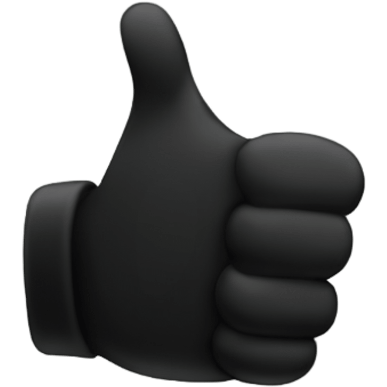 thumbs up in black style emoji