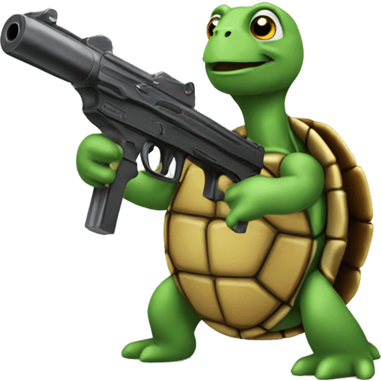 Turtle with gun emoji